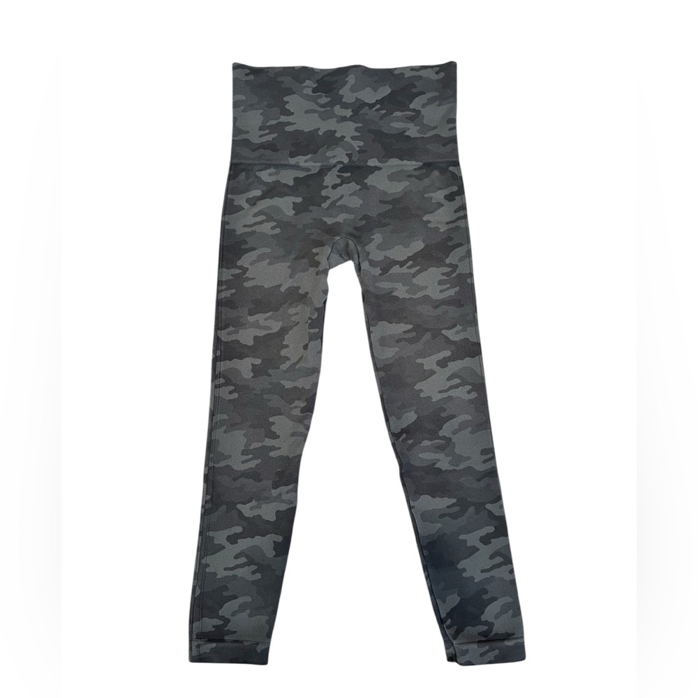 SPANX women’s Look At Me Now heather camo grey leggings size SMALL pull-on - Picture 2 of 8